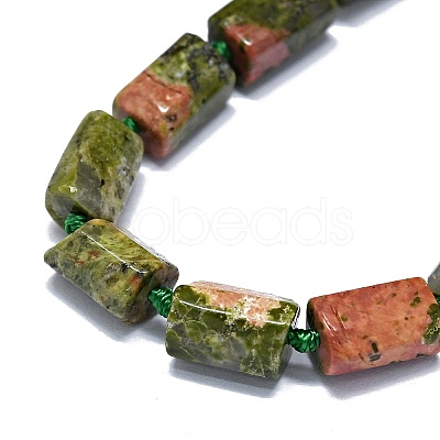 Natural Unakite Beads Strands G-O170-135-1