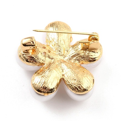 Alloy Resin Imitation Pearl Brooches JEWB-O009-13-1