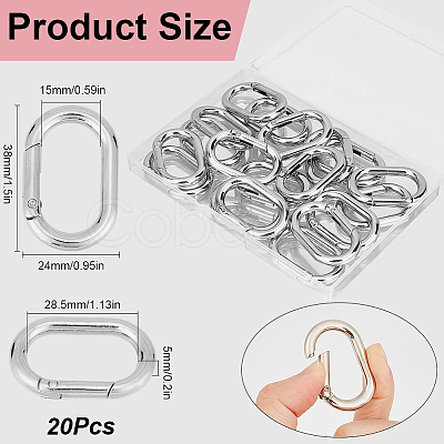 SOFPLATE Zinc Alloy Spring Gate Rings FIND-SP0001-12B-1