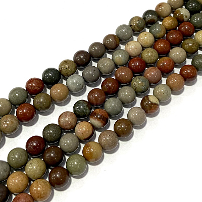 Natural Ocean Agate/Ocean Jasper Beads Strands G-G716-03-6mm-1