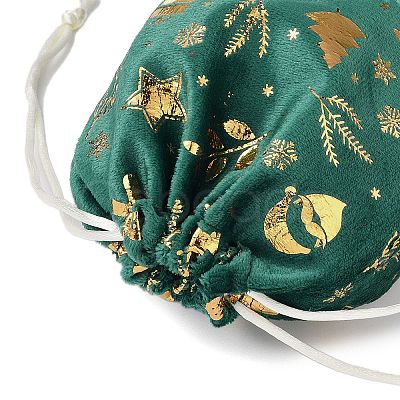 Gold Stamping Christmas Velvet Storage Bags ABAG-Q053-01B-03D-1