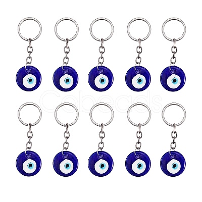 Handmade Evil Eye Lampwork Keychain KEYC-SW00002-01-1