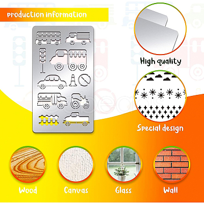 Stainless Steel Cutting Dies Stencils DIY-WH0242-218-1