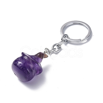 Natural Amethyst Keychains KEYC-P011-04P-05-1