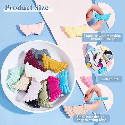 HOBBIESAY 17Pcs 17 Colors Food Grade Eco-Friendly Silicone Beads SIL-HY0001-05-1