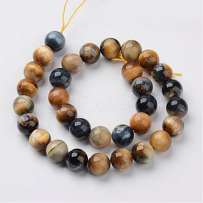 Natural Dream Tiger Eye Beads Strands G-G898-12mm-1