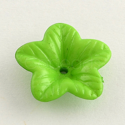 Opaque Acrylic Flower Bead Caps X-SACR-Q099-M53-1