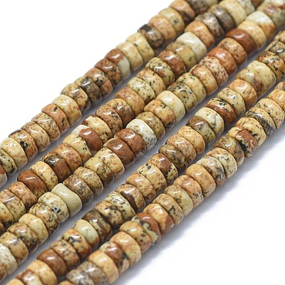 Natural Picture Jasper Beads Strands G-F631-A02-1