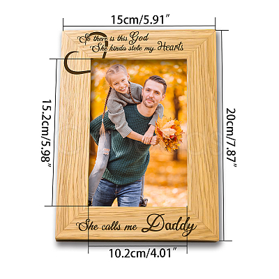 Natural Wood Photo Frames DIY-WH0234-006-1