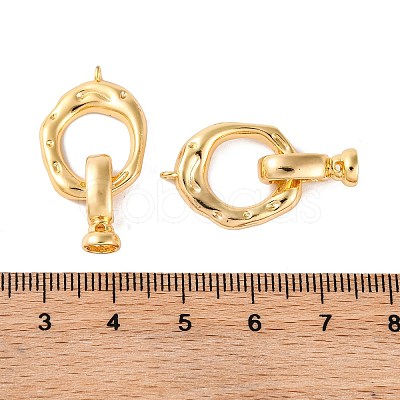 Brass Fold Over Clasps KK-U016-15G-1