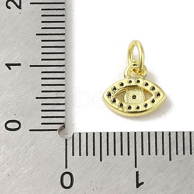 Brass Micro Pave Cubic Zirconia Charms KK-M283-19B-01-1