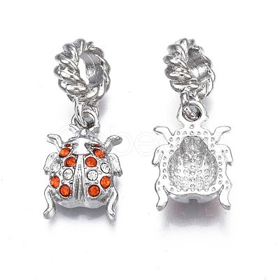 Rack Plating Alloy European Dangle Charms MPDL-N039-045-1