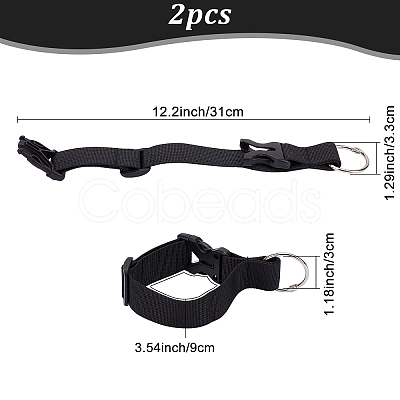 Gorgecraft 2Pcs Polyester Luggage Straps FIND-GF0003-30C-1