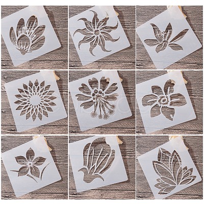 2 Sets 2 Styles Plastic Drawing Stencil DIY-SZ0002-24-1