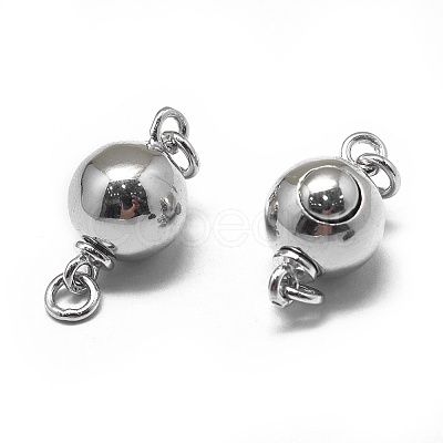 Anti-Tarnish Rhodium Plated 925 Sterling Silver Box Clasps STER-L057-015A-1