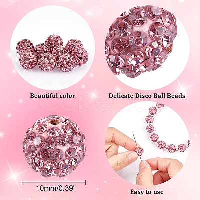 Pave Disco Ball Beads X-RB-A130-10mm-23-1