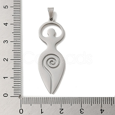 Non-Tarnish 304 Stainless Steel Pendants STAS-O005-06P-1