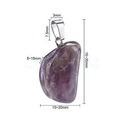 Natural AmethystPendants G-CJ0001-33C-1