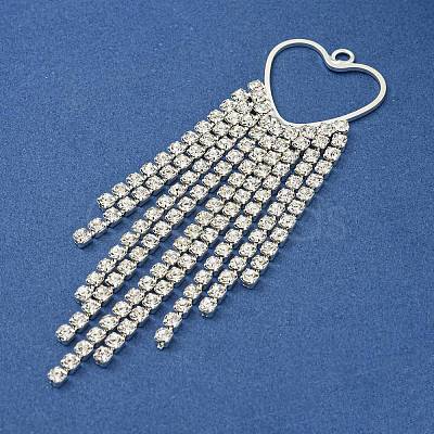 Brass Rhinestone Pendants KK-I715-01S-01-1