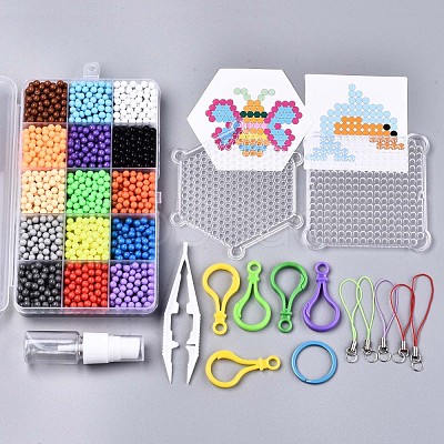 15 Colors 2250pcs Round Water Fuse Beads Kits for Kids DIY-N002-011-1