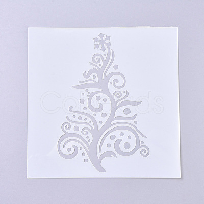 Christmas Theme Plastic Reusable Drawing Painting Stencils Templates X-DIY-G027-E02-1