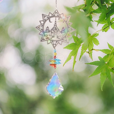 Crystal Glass Sun Catcher Pendant PW-WG51014-01-1