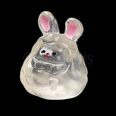 Luminous Resin Cute Little Rabbit Ornaments RESI-I054-01C-1