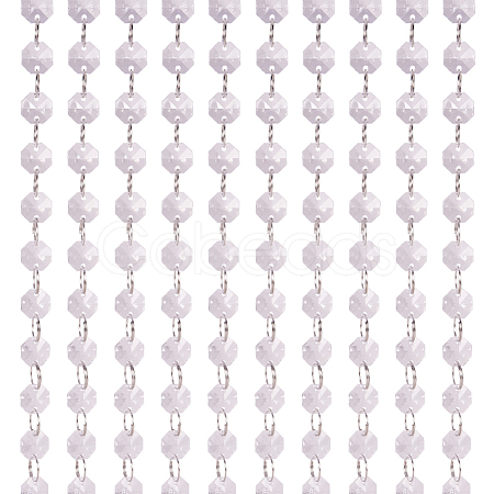 Acrylic Beaded Chains PH-CH-WH0001-01P-1