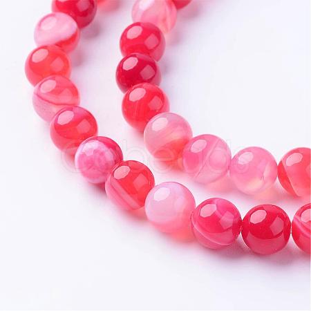 Natural Agate Beads Strands G-F315-10mm-02-1