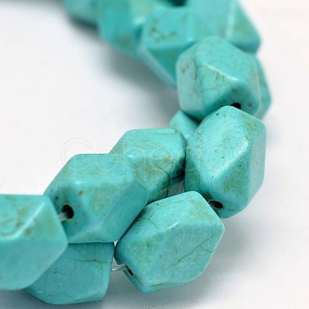 Synthetic Turquoise Cuboid Bead Strands X-G-M150-23-1