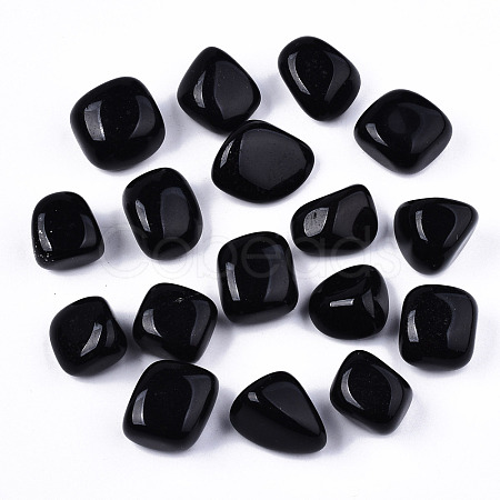 Natural Black Obsidian Beads G-N332-001-1