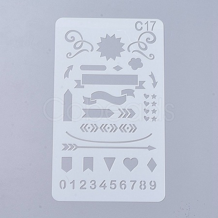 Plastic Reusable Drawing Painting Stencils Templates DIY-WH0047-17-1