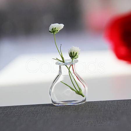 Transparent Miniature Glass Vase Bottles BOTT-PW0006-04D-1