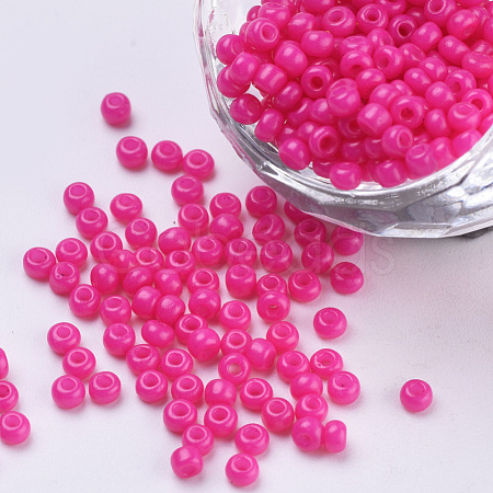 Baking Paint Glass Seed Beads SEED-Q025-3mm-L14-1