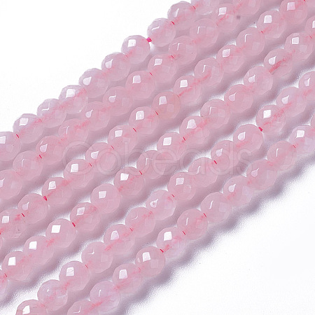 Natural Rose Quartz Beads Strands X-G-F596-20-4mm-1