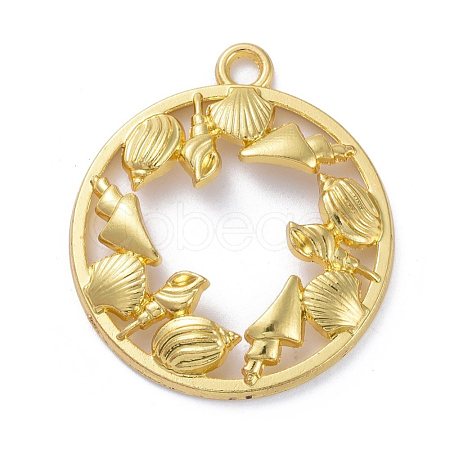 Zinc Alloy Open Back Bezel Pendants PALLOY-E577-23G-1