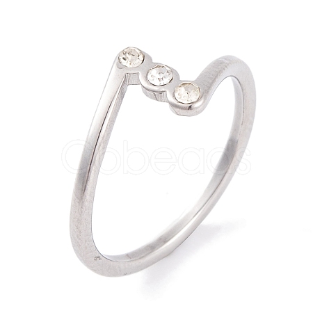 304 Stainless Steel Finger Ring foe Women RJEW-C086-17-P-1