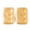 Ion Plating(IP) Rectangle 304 Stainless Steel Stud Earrings for Women, Golden, 30x19mm