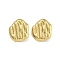 Ion Plating(IP) 304 Stainless Steel Earings, Real 18K Gold Plated, 24x22mm, Hole: 3.5mm, Pin: 0.8mm