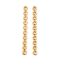 Brass Multi-Strand Links, 10-Hole, Oval, Real 18K Gold Plated, 44.5x4.5x2.5mm, Hole: 2mm