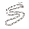 Non-Tarnish 304 Stainless Steel Oval Links Necklace for Women, Stainless Steel Color, 17-7/8~18-1/8 inch(45.5~46cm)