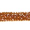 Transparent Electroplate Glass Beads Strands, AB Color Plated, Faceted, Bicone, Dark Orange, 3.5~3.8mm, about 113~115pcs/strand, 36~36.5cm