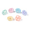 AB Color Plated Acrylic Beads, Iridescent, Rabbit, Mixed Color, 17x19.5x14mm, Hole: 2mm