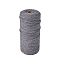 Cotton Macrame Cord, Round Macrame Rope for Wall Hangers, Boho Decorations, DIY Macrame Craft, Gray, 3mm, about 109.36 Yards(100m)/Roll