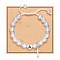 Handmade Woven Plastic imitation Pearl Braided Bead Bracelets, Alloy Cross Charm Bracelets for Women