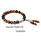 8MM Natural Tiger Eye Buddha Prayer Beads Bracelet Men Women