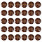 CHGCRAFT 30Pcs Resin Shank Buttons, Half Round, Coconut Brown, 21x13mm, Hole: 4mm