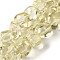 Glass Beads Strands, Nuggets, Irregularity, Yellow, 7~15x6~10x5.5~8mm, Hole: 1mm, about 47~49pcs/strand, 15.55~15.94''(39.5~40.5cm)