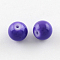 Painted Glass Bead Strands, Baking Paint, Round, Mauve, 6mm, Hole: 1.3~1.6mm, about 133pcs/strand, 31.4 inch