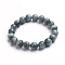 Natural Hawk's Eye Stretch Bracelets, Round, 2-1/8 inch(5.3cm), Bead: 10.8~11.5mm